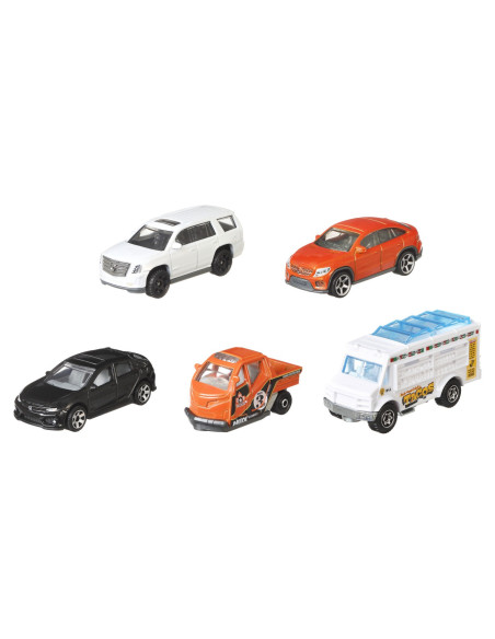 MTC1817_HVT76,Matchbox Set 5 Masinute Metalice Mbx City Adventure Ii Scara 1:64