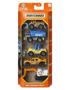 MTC1817_HVT65,Matchbox Set 5 Masinute Metalice Mbx Construction V Scara 1:64