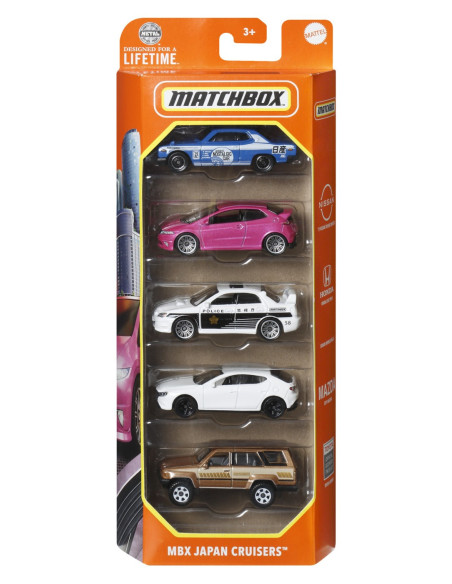MTC1817_HVT66,Matchbox Set 5 Masinute Metalice Mbx Japan Cruisers Scara 1:64
