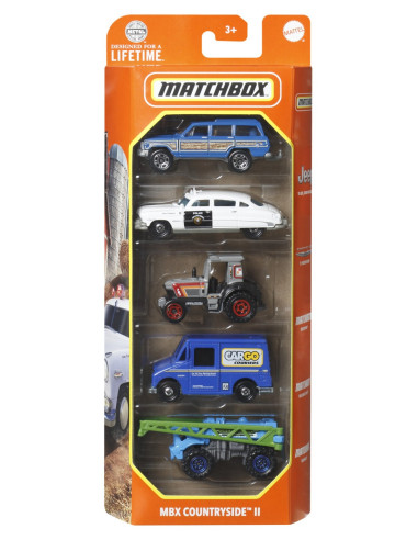 MTC1817_HVT78,Matchbox Set 5 Masinute Metalice Mbx Countryside Ii Scara 1:64