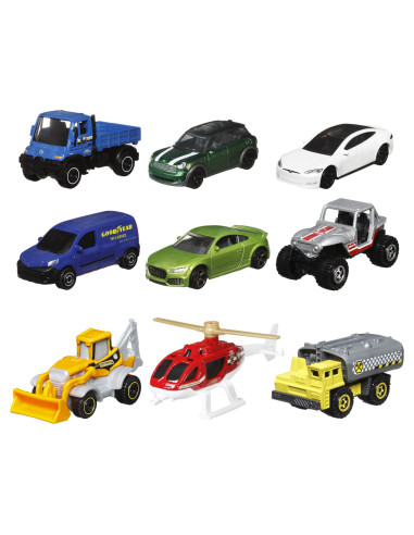 MTX7111_HVT86,Matchbox Set 9 Masinute Mercedes Benz Unimog U300