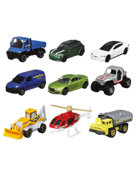 MTX7111_HVT86,Matchbox Set 9 Masinute Mercedes Benz Unimog U300