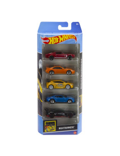 MT1806_HTV43,Set 5 Masini Hot Wheels Nightburnerz