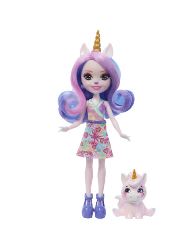 MTFNH22_HRX84,Enchantimals Papusi Si Animalute Ulia Unicorn Si Pacifica