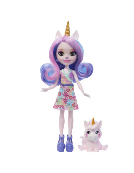 MTFNH22_HRX84,Enchantimals Papusi Si Animalute Ulia Unicorn Si Pacifica