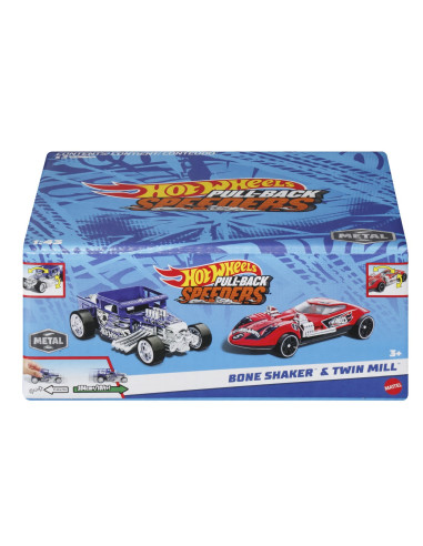 MTHPR91_HPR92,Hot Wheels Set 2 Masinute Metalice Pull Back Bone Shaker Si Twin Mill 1:43