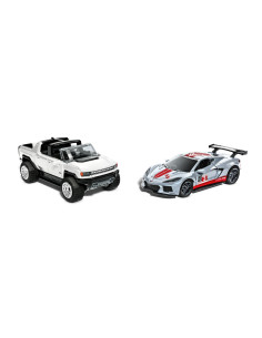 MTHPR91_HPR94,Hot Wheels Set 2 Masinute Metalice Pull Back Gmc Hummer Ev Si Corvette C8r 1:43 2