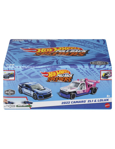 MTHPR91_HPR95,Hot Wheels Set 2 Masinute Metalice Pull Back Camaro Zl1 2022 Si Lolux 1:43