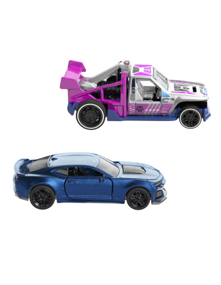 MTHPR91_HPR95,Hot Wheels Set 2 Masinute Metalice Pull Back Camaro Zl1 2022 Si Lolux 1:43
