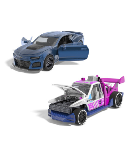 MTHPR91_HPR95,Hot Wheels Set 2 Masinute Metalice Pull Back Camaro Zl1 2022 Si Lolux 1:43
