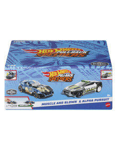 MTHPR91_HPR97,Hot Wheels Set 2 Masinute Metalice Pull Back Muscle And Blown Si Alpha Pursuit 1:43