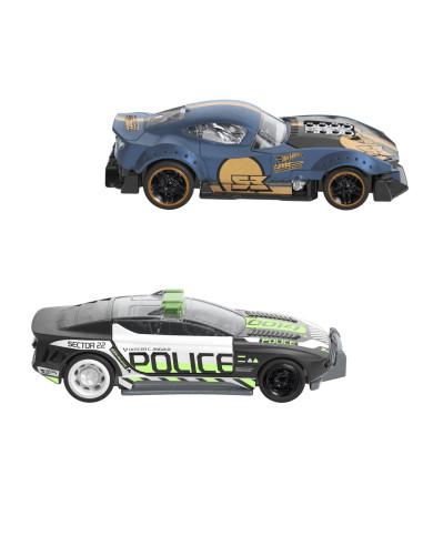 MTHPR91_HPR97,Hot Wheels Set 2 Masinute Metalice Pull Back Muscle And Blown Si Alpha Pursuit 1:43