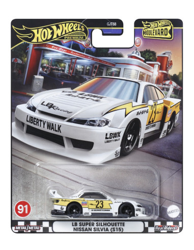 MTGJT68_HRT64,Hot Wheels Premium Boulevard Masinuta Metalica Lb Super Silhouette Nissan Silvia Scara 1:64