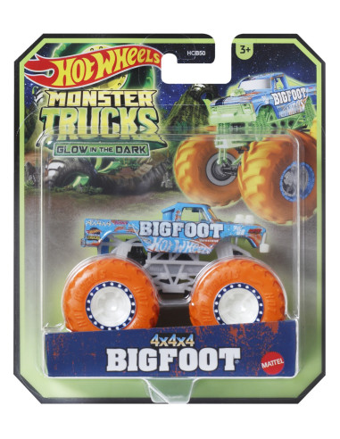 MTHCB50_HWC88,Hot Wheels Monster Truck Glow In The Dark Masinuta Bigfoot Scara 1:64