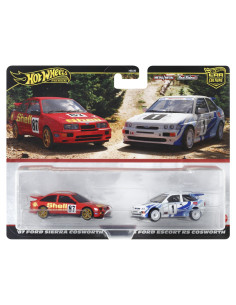 MTHBL96_HRR73,Hot Wheels Premium Set 2 Masinute Metalice Ford Sierra Cosworth Si Ford Escort Rs Cosworth Scara 1:64