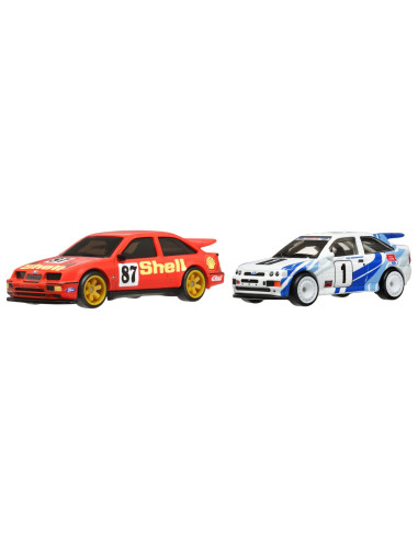 MTHBL96_HRR73,Hot Wheels Premium Set 2 Masinute Metalice Ford Sierra Cosworth Si Ford Escort Rs Cosworth Scara 1:64