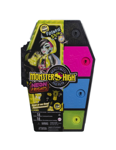 MTHNF79,Monster High Neon Frights Papusa Frankie Stein