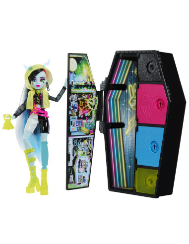 MTHNF79,Monster High Neon Frights Papusa Frankie Stein