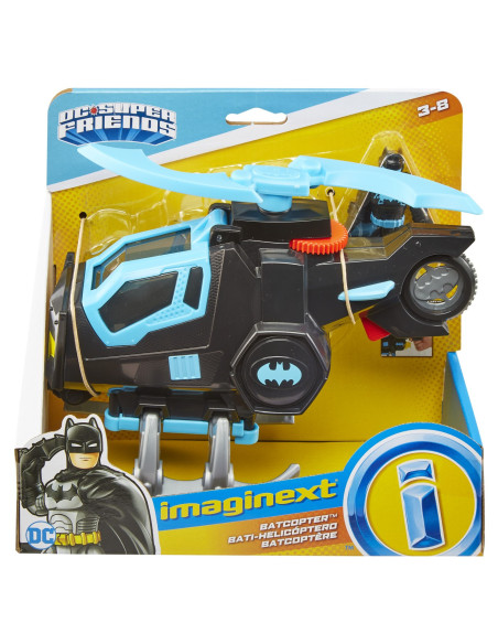 MTM5649_GYC72,Fisher Price Imaginext Dc Super Friends Vehicul Elicopter Cu Figurina Batman Cu Costum Negru