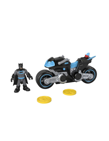 MTM5649_GXX13,Fisher Price Imaginext Dc Super Friends Vehicul Motocicleta Cu Figurina Batman Cu Costum Gri