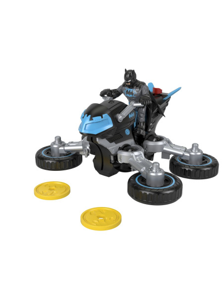 MTM5649_GXX13,Fisher Price Imaginext Dc Super Friends Vehicul Motocicleta Cu Figurina Batman Cu Costum Gri