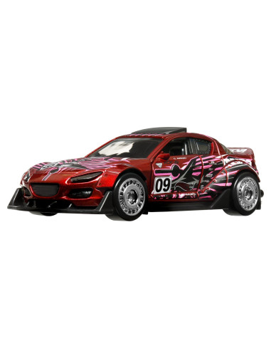 MTHPR70_HWH36,Hot Wheels Masinuta Metalica Cu Sistem Pull Back Mazda 2004 Rx8 Custom Scara 1:43