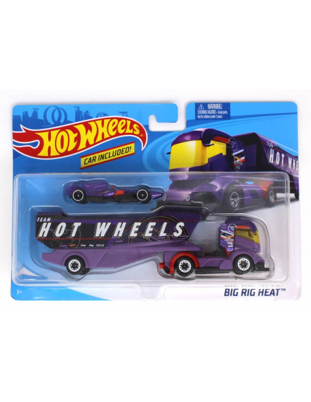MTBDW51_HYV57,Set Camion Si Masina Sport Hot Wheels Big Rig Heat