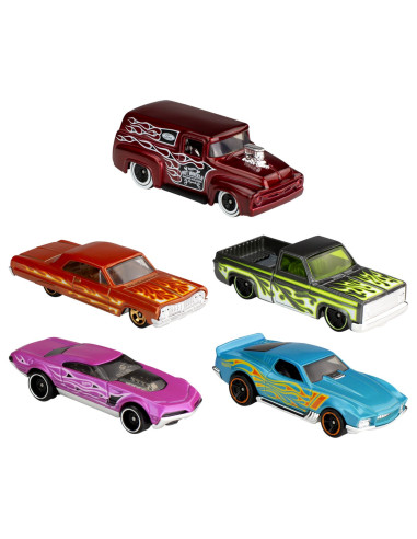 MT1806_HTV47,Set 5 Masini Hot Wheels Hw Flames