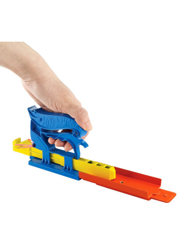 MTFTH84_FVM08,Hot Wheels Set Lansator Portabil Albastru Si Masinuta