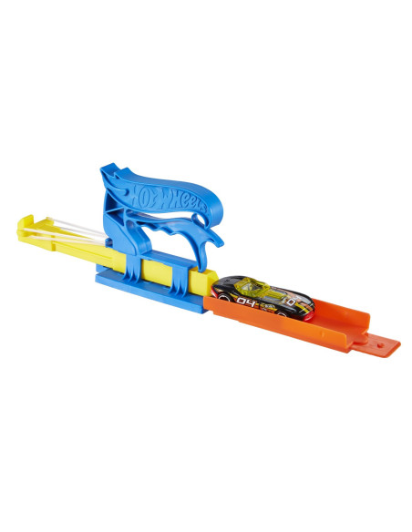 MTFTH84_FVM08,Hot Wheels Set Lansator Portabil Albastru Si Masinuta
