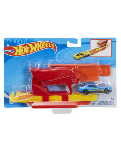 MTFTH84_FVM09,Hot Wheels Set Lansator Portabil Rosu Si Masinuta