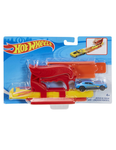 MTFTH84_FVM09,Hot Wheels Set Lansator Portabil Rosu Si Masinuta