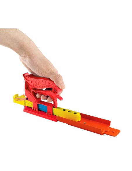 MTFTH84_FVM09,Hot Wheels Set Lansator Portabil Rosu Si Masinuta