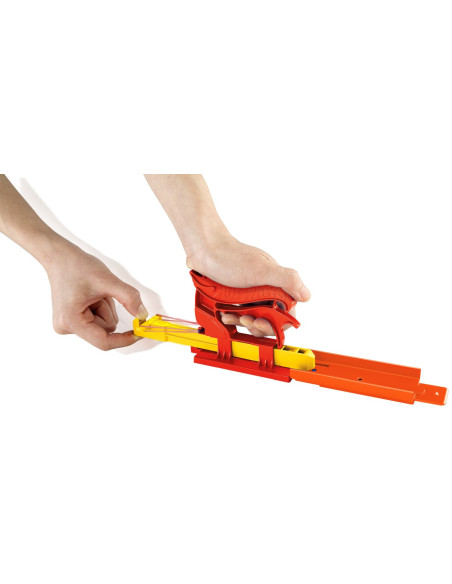 MTFTH84_FVM09,Hot Wheels Set Lansator Portabil Rosu Si Masinuta