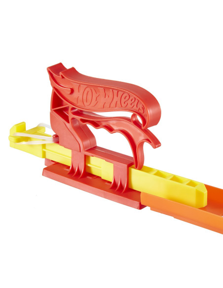 MTFTH84_FVM09,Hot Wheels Set Lansator Portabil Rosu Si Masinuta