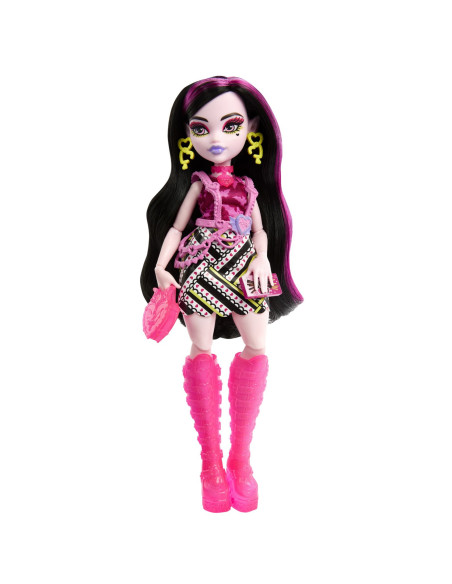 MTHNF78,Monster High Neon Frights Papusa Draculaura
