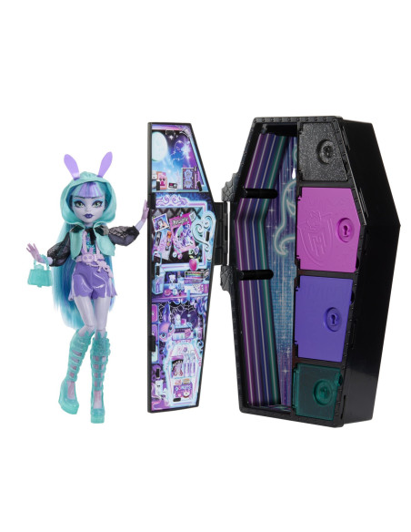 MTHNF82,Monster High Neon Frights Papusa Twyla