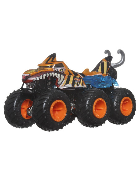 MTHWN86_HWN88,Hot Wheels Monster Truck Big Rigs Masinuta Metalica Cu 6 Roti Tiger Shark Scara 1:64