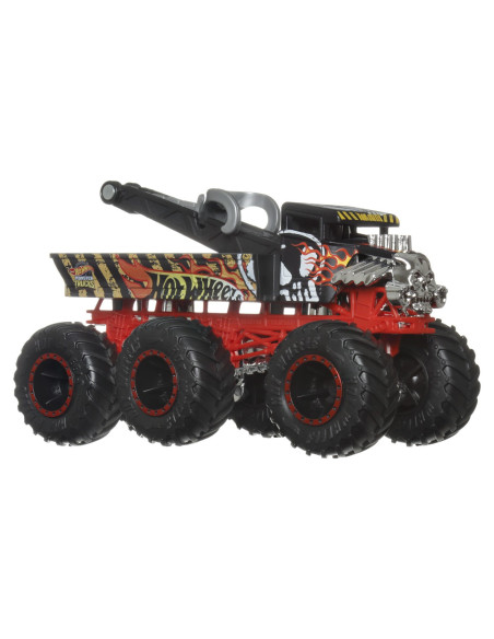 MTHWN86_HWN89,Hot Wheels Monster Truck Big Rigs Masinuta Metalica Cu 6 Roti Bone Shaker Scara 1:64