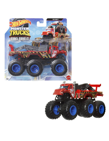 MTHWN86_HWN90,Hot Wheels Monster Truck Big Rigs Masinuta Metalica Cu 6 Roti The 909 Scara 1:64