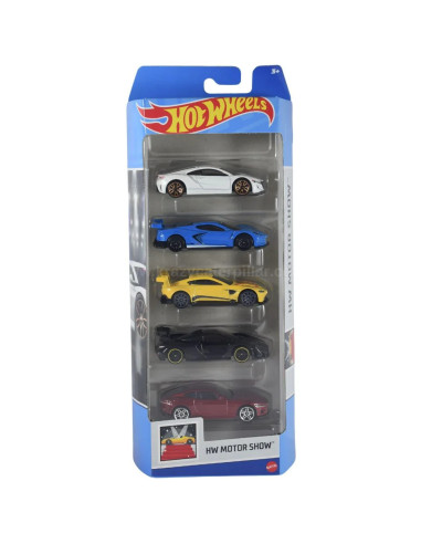 MT1806_HTV49,Set 5 Masini Hot Wheels Hw Motor Show