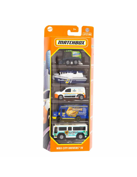 MTC1817_HVT64,Matchbox Set 5 Masinute Metalice Mbx City Drivers Iv Scara 1:64