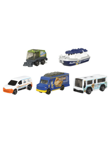 MTC1817_HVT64,Matchbox Set 5 Masinute Metalice Mbx City Drivers Iv Scara 1:64