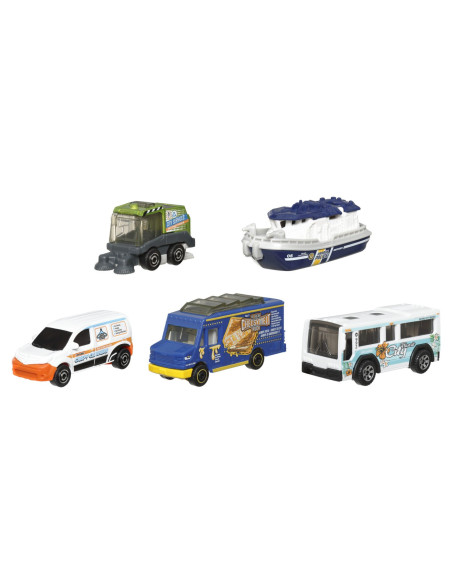MTC1817_HVT64,Matchbox Set 5 Masinute Metalice Mbx City Drivers Iv Scara 1:64