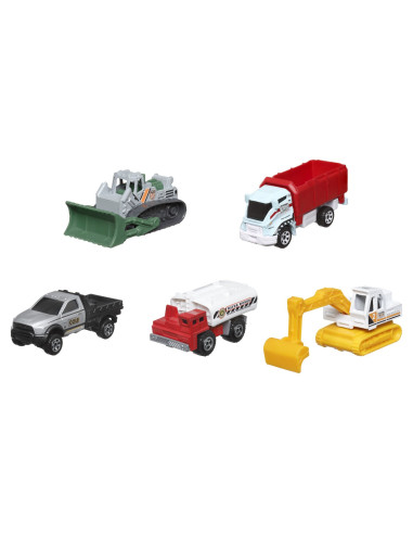 MTC1817_HVT77,Matchbox Set 5 Masinute Metalice Mbx Construction Iii Scara 1:64