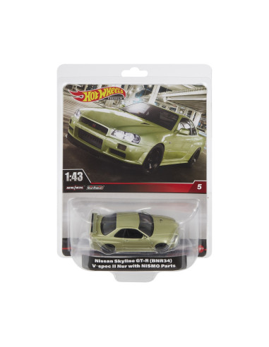 MTHMD41_HMD47,Hot Wheels Premium Real Riders Masinuta Metalica Nissan Skyline Gt-r Scara 1:43