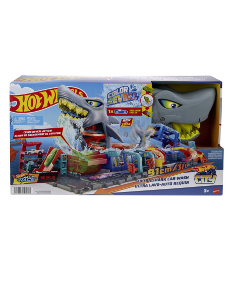 MTHTN82,Hot Wheels City Color Reveal Spalatorie Auto 91cm