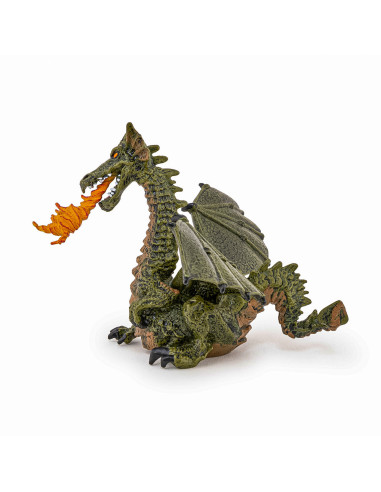 Papo39025,Papo Figurina Dragon Verde Inaripat Cu Flacara