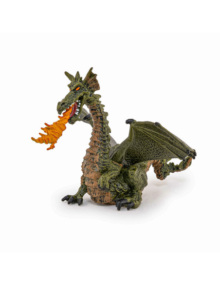 Papo39025,Papo Figurina Dragon Verde Inaripat Cu Flacara