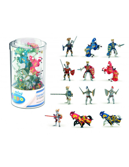 Papo33016,Papo Figurina Set Mini Cavaleri 12 Piese